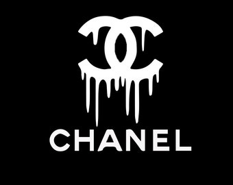 Download Items similar to dripping chanel logo CC black acrylic ...