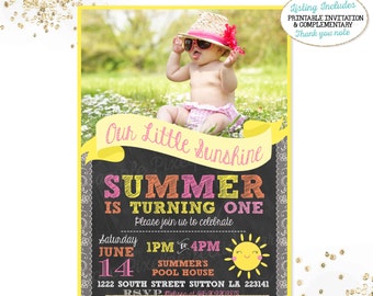 Sunshine Birthday Invitation Sunshine Invitation Our Little Sunshine Invite You Are My Sunshine Girls Sunshine Party Pink Yellow Orange