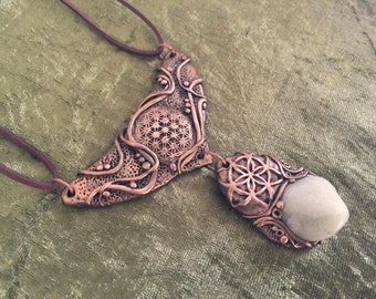 Hand made Amazonite Sacred Geometry Necklace