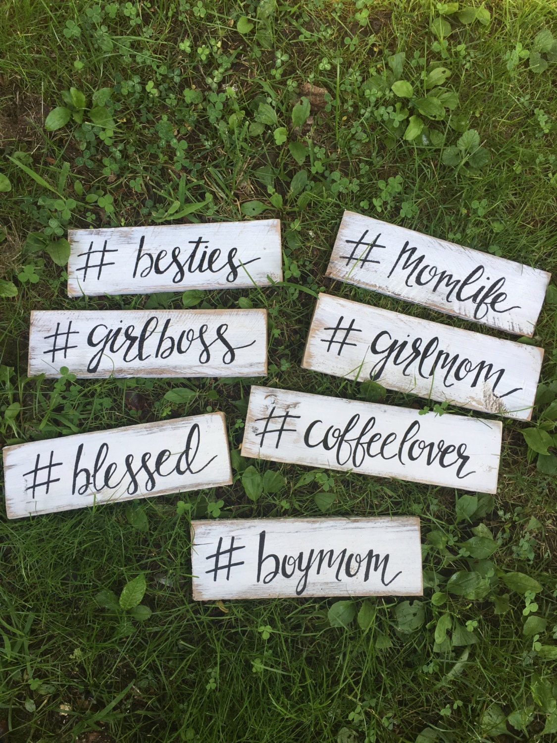 Boymom Hashtag wood signs-instagram signs-white wood-funny