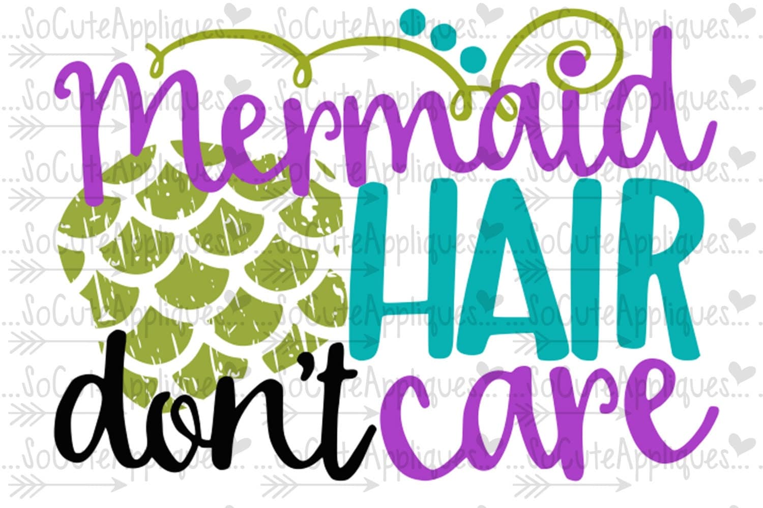 Download SVG DXF EPS Cut file Mermaid hair don't care mermaid