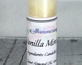 Vanilla Mint Lip Balm, Vanilla Lip Balm, Mint Lip Balm, Vegan Lip Balm, Flavored Lip Balm One .15oz Lip Balm Tube