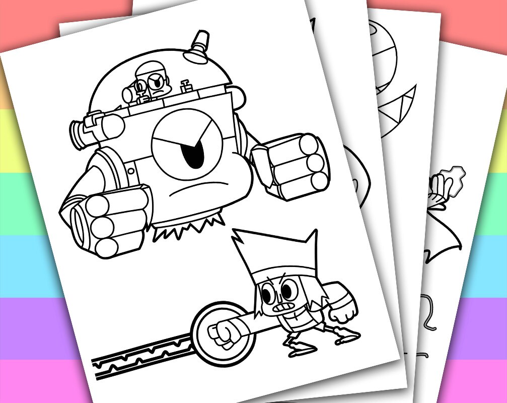 Download 4 Coloring Pages OK K.O. Lakewood Plaza Turbo TV by PetiteMonkey