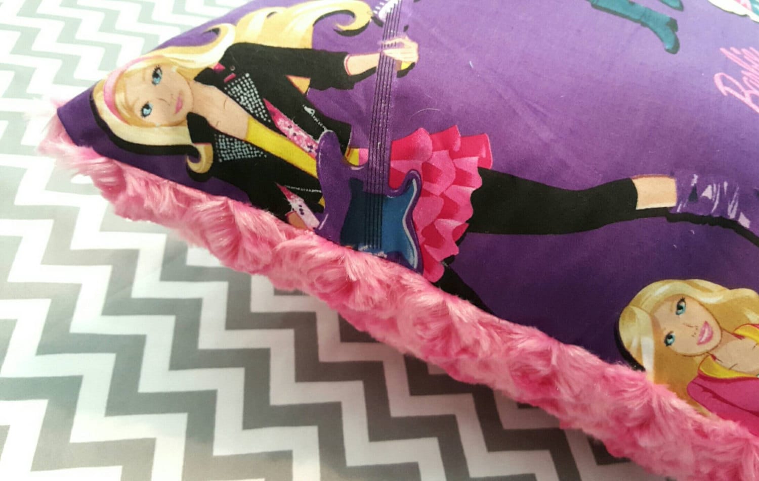 Pink Barbie Pillow Purple Barbie Pillow Girls Pink Bedding