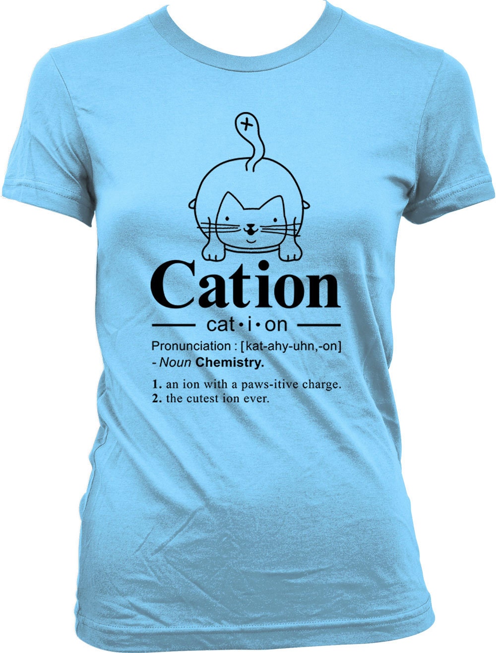 Funny Cat Shirt Cation Chemistry Shirt Cat Lover Gift Science