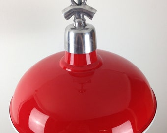 Traffic Red Factory Ceiling Light