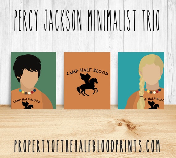 Percy Jackson Minimalist Art Trio 8x10 by TheHalfBloodPrints