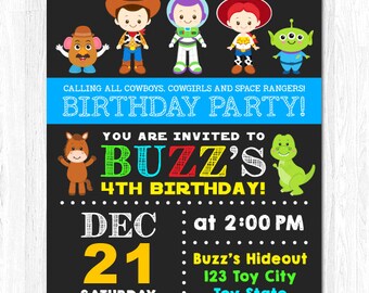 Toy Story Invitation, Toy Story Birthday Invitation, Toy Story Invite, Toy Story Party