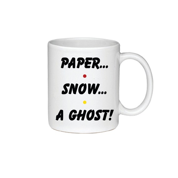 Paper...Snow...A Ghost Printed On Both Sides Friends TV