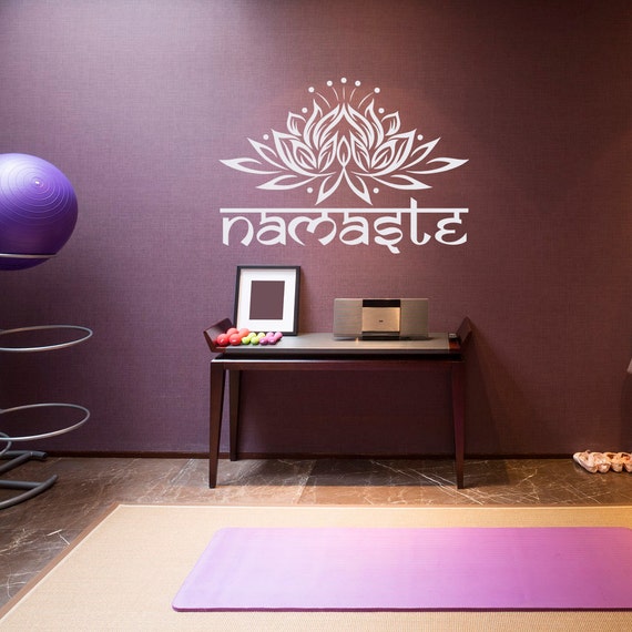 Lotus Flower Wall Art lotus flower wall decal yoga namaste yoga meditation wall Lotus Flower Wall Art lotus flower wall decal yoga namaste yoga meditation wall