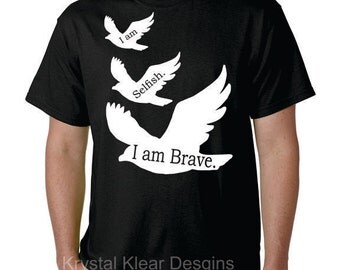 I am Brave - Divergent, Black, Short Sleeve T-shirt