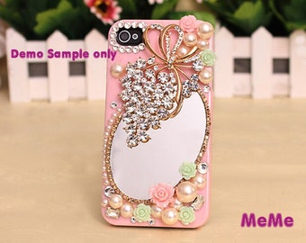 1 Set Deco Kit Bling Alloy Grapes Mirror Gems Rhinestones Accessories Cabochon Deco Den on Craft Cell Phone Case DIY Deco kit DD3800