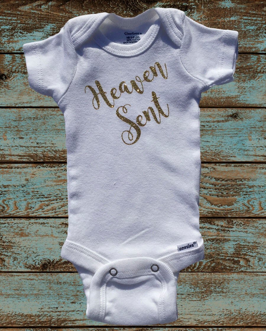 Heaven Sent Glitter Onesie with Wings