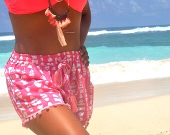 SALE!! Marine Pom Pom shorts/ Tassels shorts/ Beach shorts/summer Trendy's * MARINE SHORTS