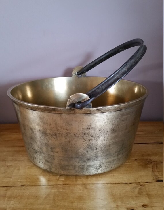 A Fantastic Antique Brass Jam Pan Large Antique Brass Jam