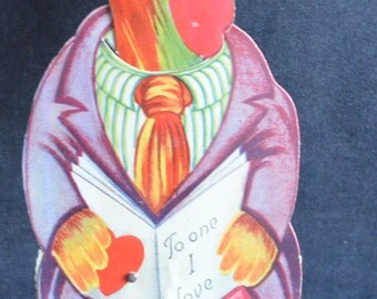 Mechanical German Valentine Card Rooster