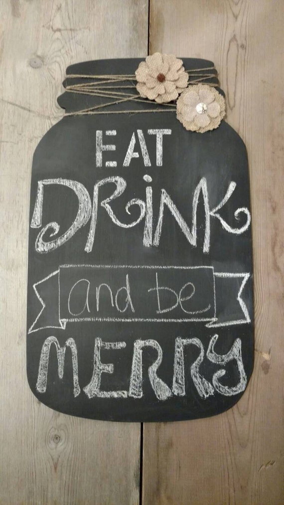 Mason Jar Chalkboard Mason Jar Sign Chalkboard by RustyNailDecor1