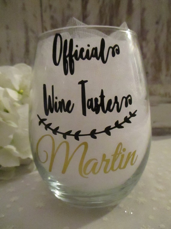 Official Wine Taster DIY DECAL ONLY Fits Stemless Wine Glass