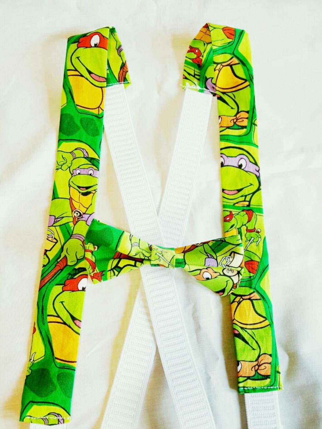 Unisex Green Adjustable Suspenders Ninja by BundlesOfJoyDesigns