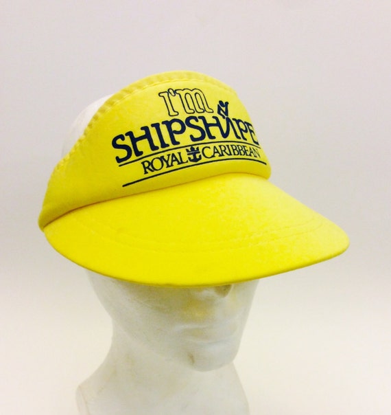 Vintage Bright Yellow Visor I'm N ShipShape Royal