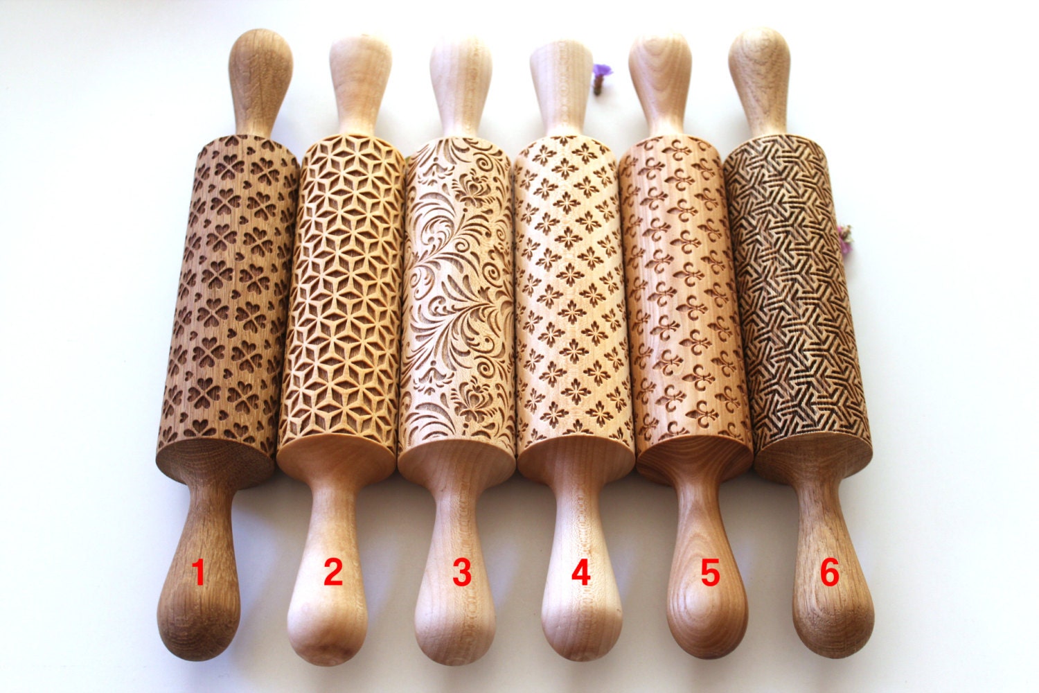 SALE Laser Engraved Rolling Pin Embossing rolling