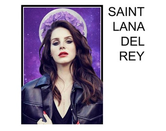 St. Lana Del Rey Digital Art Print Prayer Candle Label gag gift shrine oddity