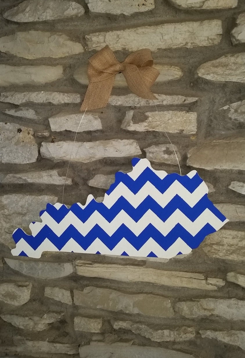 Chevron Kentucky Door Hanger by KentuckyGraceDesigns on Etsy