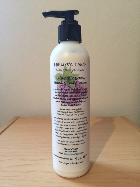 Lilac Blossoms Lotion Body Lotion Hand by NaturesTouchBathBody