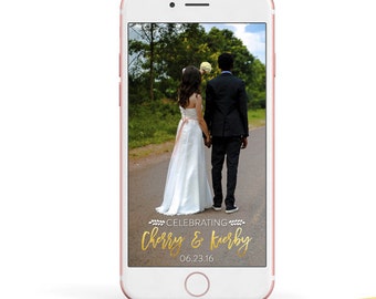SNAPCHAT GEOFILTER, Custom Snapchat Geofilter, Wedding geofilter, Snapchat filter, gold foil snapchat geofilter
