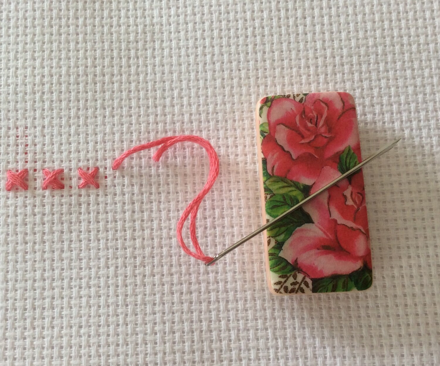 Needle Minder Cross Stitch Needleminder by DaintyDotsDecoupage