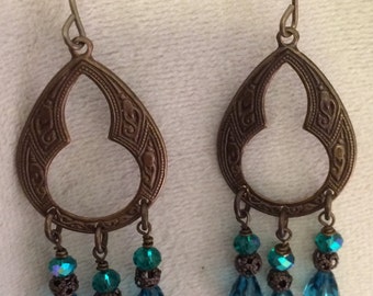 Antique Brass & Crystals