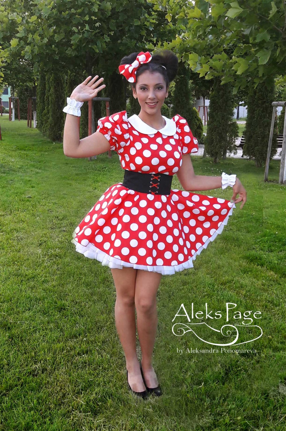 Minnie Mouse Dress For Adult Mickey Mouse Cosplay Costume