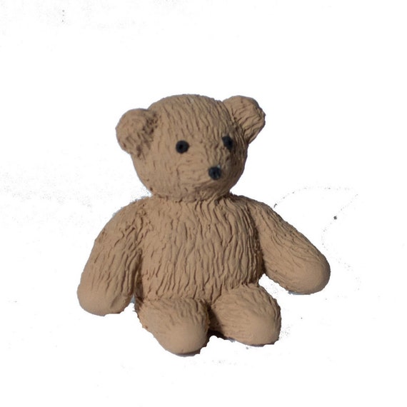 Items similar to Teddy Bear, Handmade Clay Teddy Bear, Teddy Bear Art