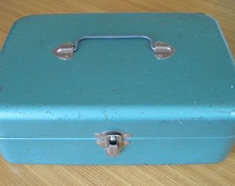 Metal Box, Green, Industrial, Vintage
