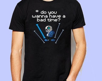 Undertale Sans faire vous voulez ont un mauvais temps jeu inspiré T,shirt. Vêtements masculins et féminins