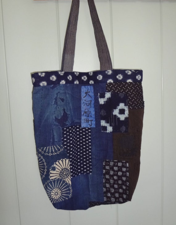 Japanese Boro Tote Bag Shopping Bag Made With Japanese Boro