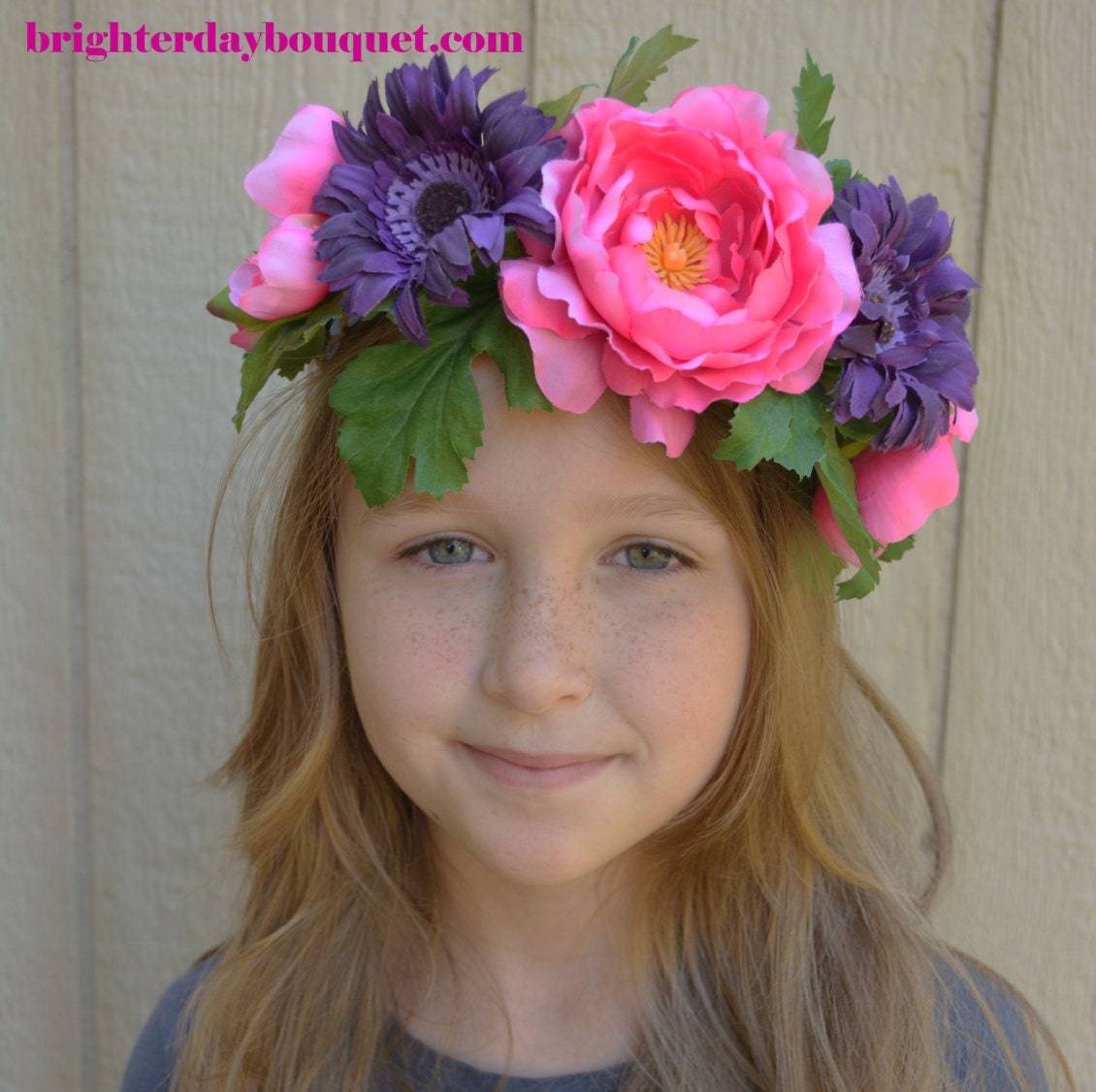 Kids/ Adults bright head wreath headpiece pink head crown