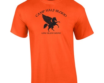 Camp Half Blood demi god funny costume horse goddess humor retro vintage - Apparel Clothing - Mens T-shirt - 138