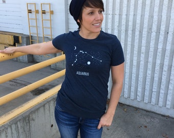 Cancer Constellation Shirt - Starry Night - Astrology