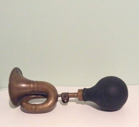 Vintage bicycle horn 1960s brass horn.