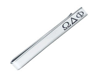 Personalized Greek Life Tie Clip in Sterling Silver, Personalized Tie Bar, Tie Tack, Gifts for Usher, Wedding Favors, Wedding Gift