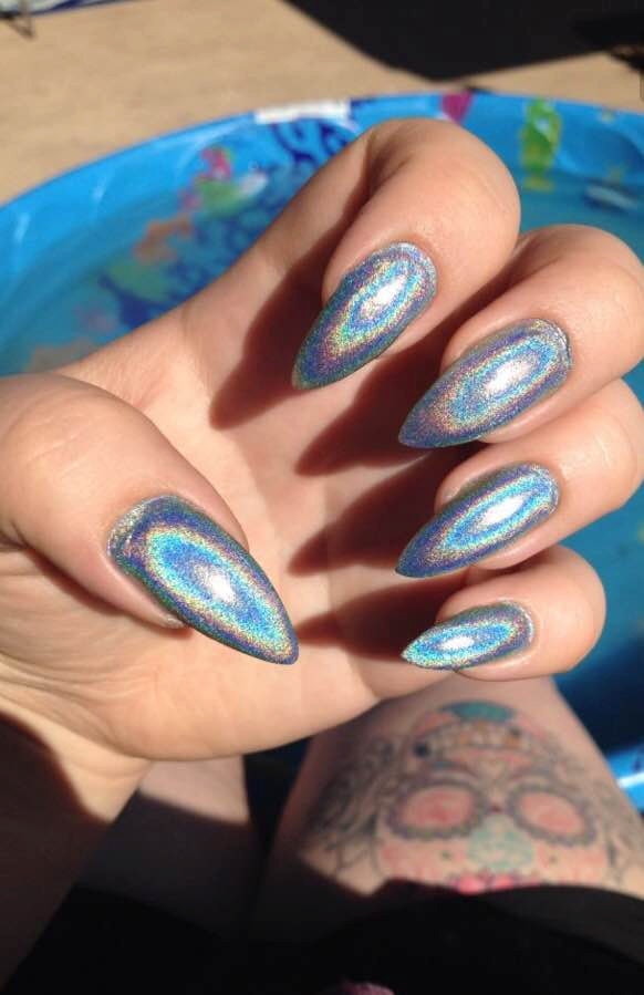 HOLO Nails Effect Holographic chrome powder glitter laser