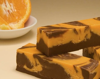 Chocolate Orange Fudge, Chocolate Fudge, Orange Fudge, Creamy Fudge, Homemade Fudge, Fudge candy, Luxury Fudge, sweet gift confectionery