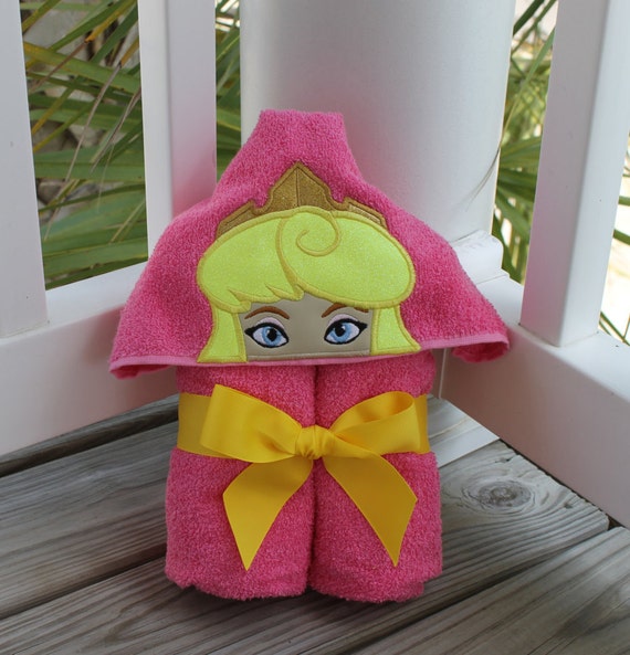 Aurora towel Sleeping Beauty hooded towel Princess girls