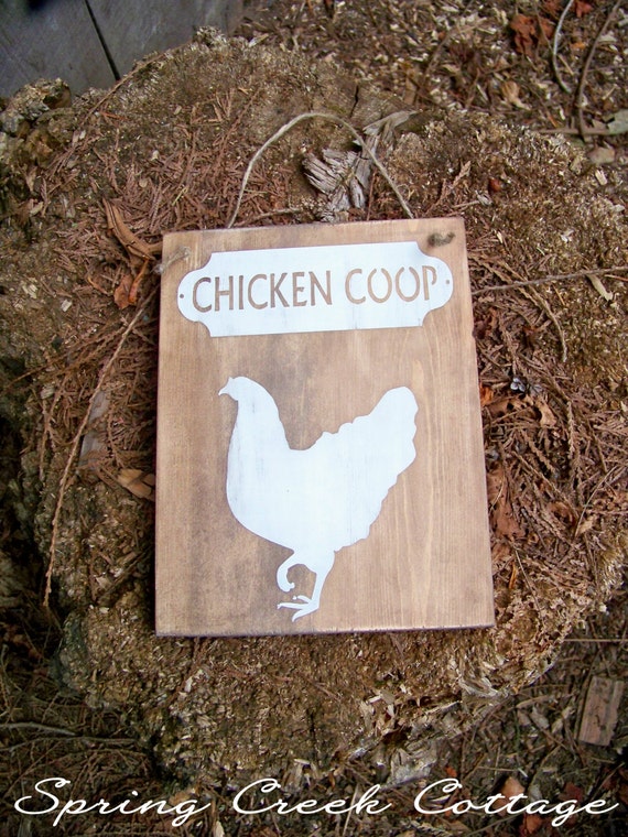 Wood Signs Chicken Coop Large Signs Rustic by springcreekcottage