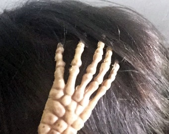 Skeleton Hand Hair Clip Creepy Halloween