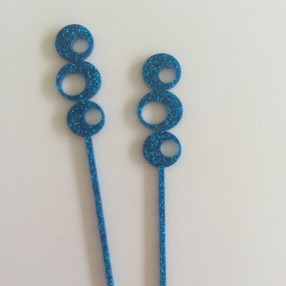 Mid Century Tiny Bubbles Drink Stirrers Set by CaliforniaLustre