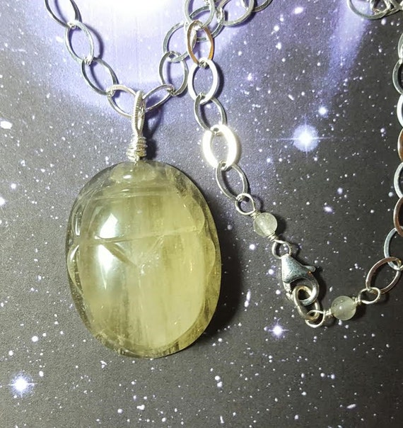 Large 16 8 Gram Scarab Libyan Desert Glass By Aestheticsunlimited