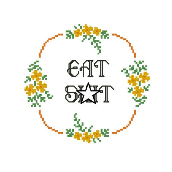 Rude Cross Stitch Swearing Pattern by StitchyLittleFox on Etsy