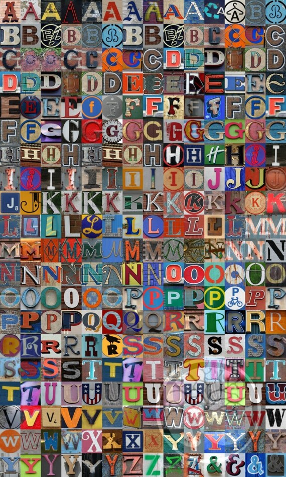 PRiNTABLE Alphabet Photography 240 letters for instant